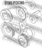 FEBEST 2188-FOCIM Deflection/Guide Pulley, v-ribbed belt